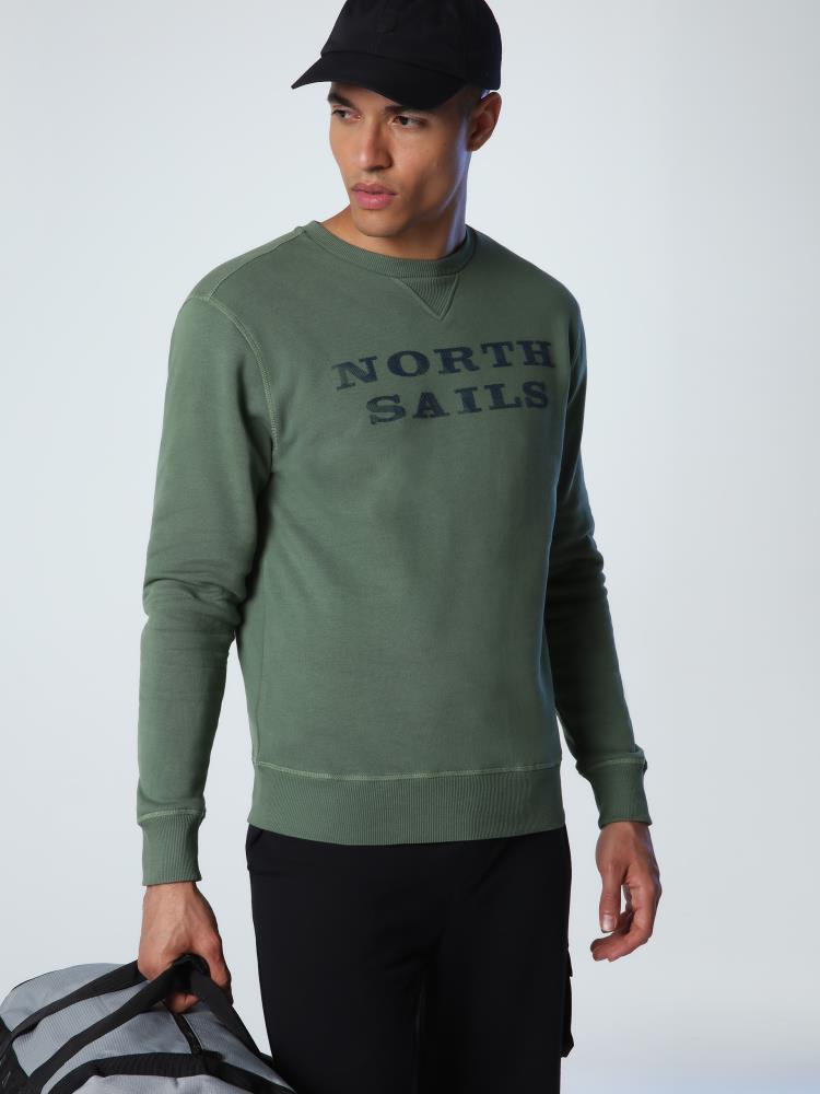 North Sails Crewneck Sweatshirt W/Graphic Bronze Green M